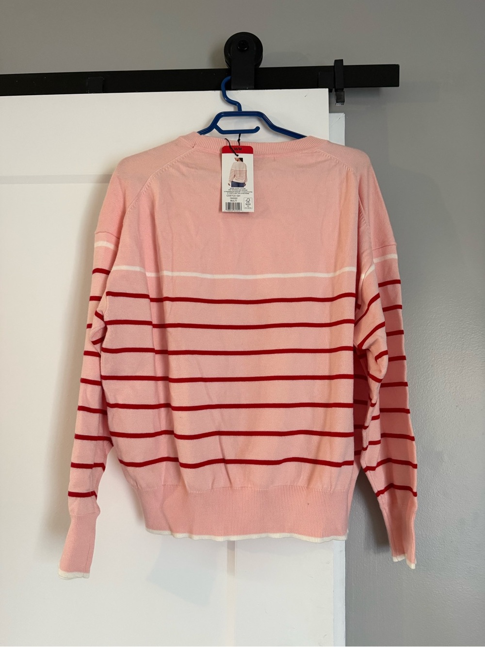 Scotch & Soda Pink Sweater with Red Stripes